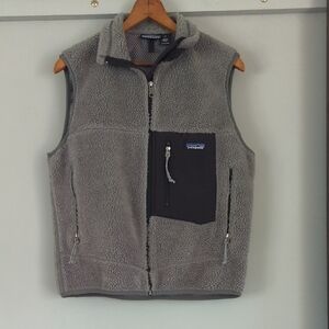 Patagonia Gray Sherpa Fleece Vest
